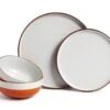 Habitat 12 Piece Stoneware Dinner Set - Rust Speckle -Habitat 9361173 R Z001A