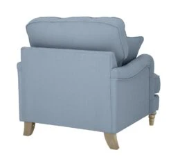 Habitat Matilda Velvet Armchair - Light Blue -Habitat 9405314 R Z003A