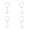 Habitat Gold Rim Set Of 4 Wine Glasses -Habitat 9442528 R Z001A