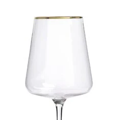 Habitat Gold Rim Set Of 4 Wine Glasses -Habitat 9442528 R Z004A