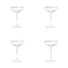 Habitat Gold Rim Set Of 4 Champagne Coupe -Habitat 9442535 R Z001A