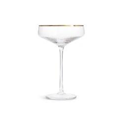 Habitat Gold Rim Set Of 4 Champagne Coupe -Habitat 9442535 R Z002A