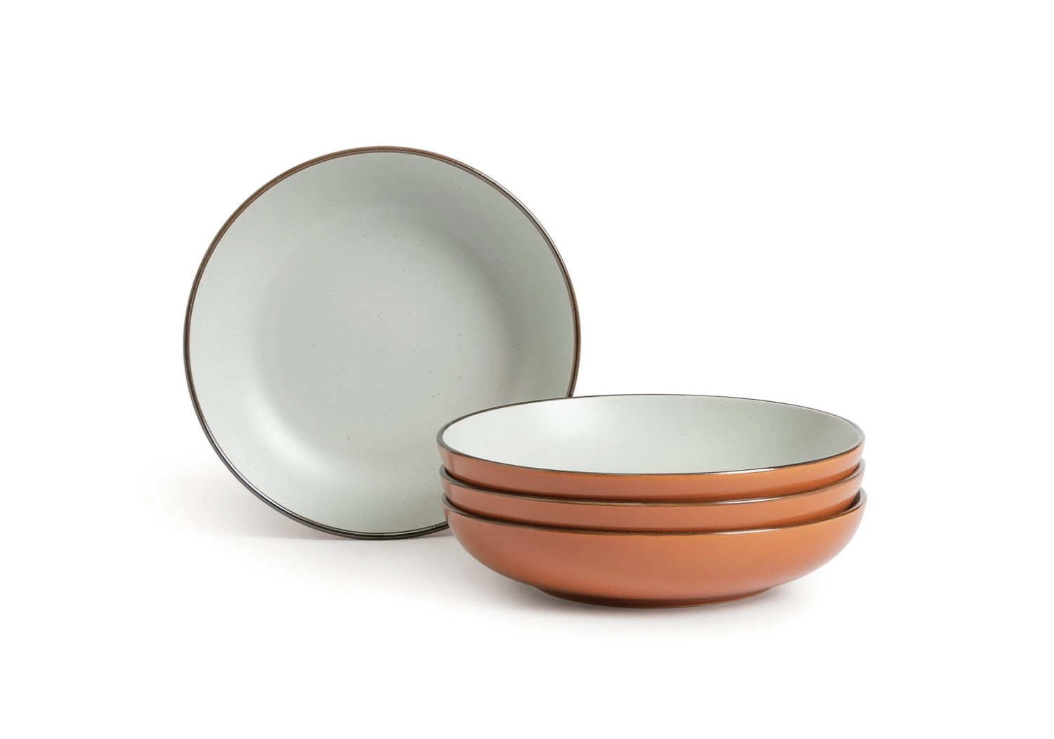 Habitat Speckle 4 Piece Stoneware Pasta Bowl - Rust 3 Habitat Speckle 4 Piece Stoneware Pasta Bowl - Rust