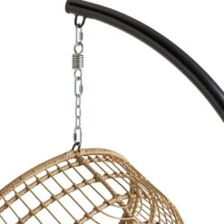 Habitat Dove Rattan Effect Hanging Egg Chair - Natural -Habitat 9530904 R Z004A
