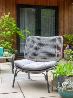 Habitat Nora 2 Seater Metal Garden Bistro Set - Grey -Habitat 9548415 R Z002C