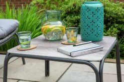 Habitat Nora 2 Seater Metal Garden Bistro Set - Grey -Habitat 9548415 R Z003C