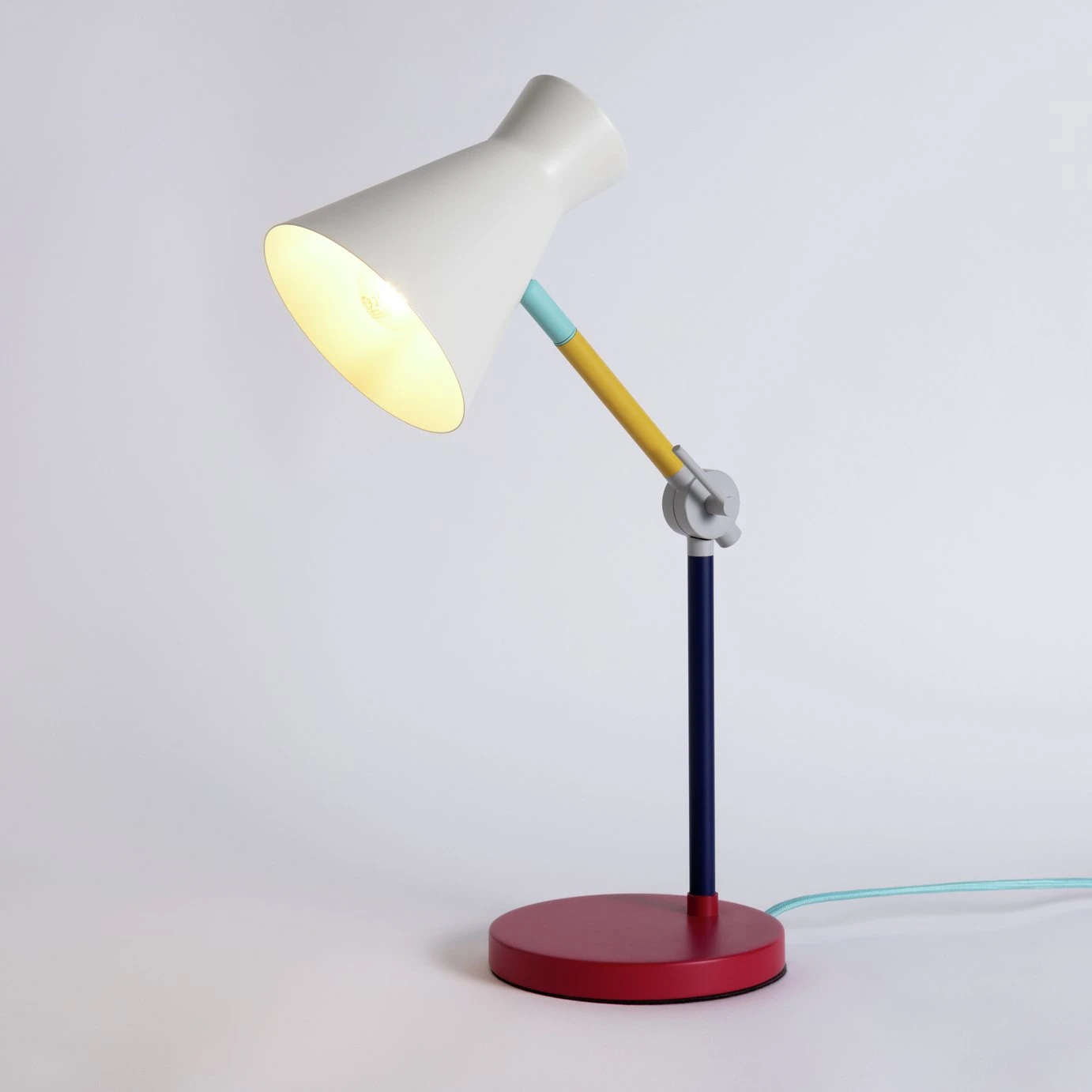 Habitat Jean Colour Block Desk Lamp – Multicoloured 4 Habitat Jean Colour Block Desk Lamp – Multicoloured - Image 2