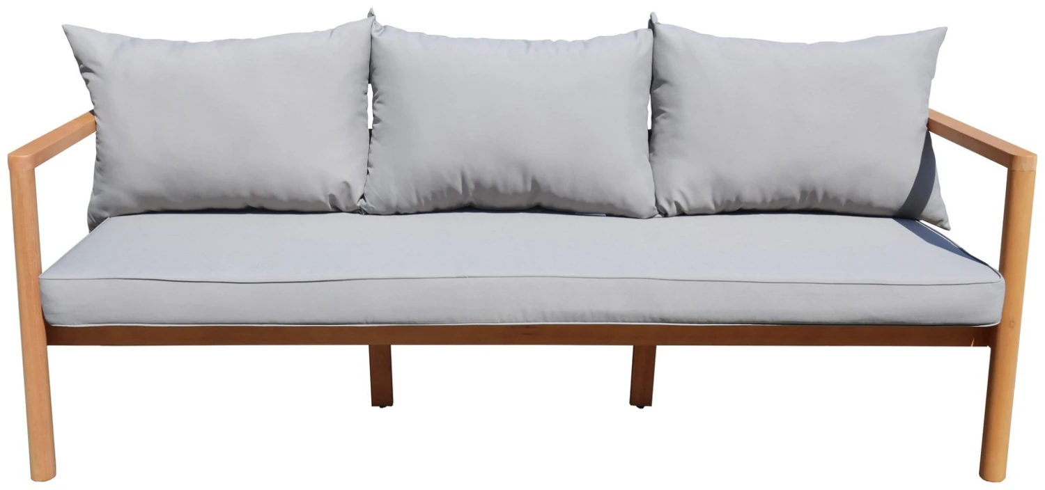 Habitat Hanson 5 Seater Wooden Garden Sofa Set - Grey 8 Habitat Hanson 5 Seater Wooden Garden Sofa Set - Grey - Image 6