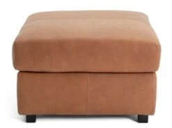 Habitat Florence Leather Ottoman Footstool - Tan -Habitat 9576267 R Z002A