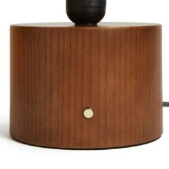 Habitat Corduroy Touch Table Lamp - Mustard & Walnut -Habitat 9582275 R Z003A