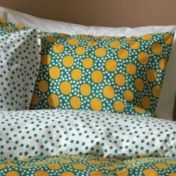 Habitat Sunburst Geo Green & Mustard Bedding Set - Single -Habitat 9588042 R Z006A