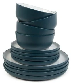Habitat Two Tone 16 Piece Stoneware Dinner Set -Habitat 9610329 R Z002A