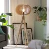 Habitat Achille Ash Wooden Tripod Floor Lamp - Oak -Habitat 9615489 R Z001A