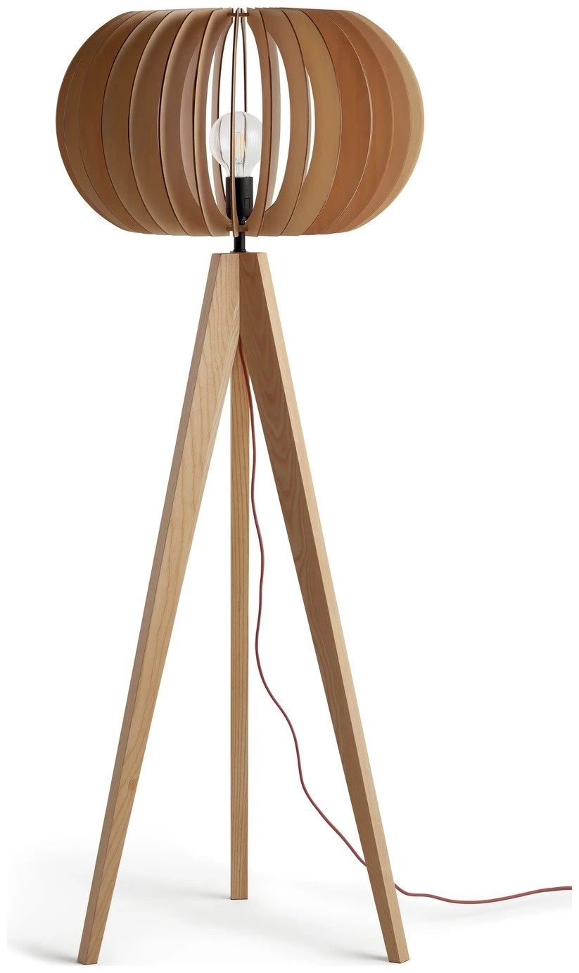 Habitat Achille Ash Wooden Tripod Floor Lamp - Oak 4 Habitat Achille Ash Wooden Tripod Floor Lamp - Oak - Image 2
