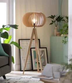 Habitat Achille Ash Wooden Tripod Floor Lamp - Oak 21 Habitat Achille Ash Wooden Tripod Floor Lamp - Oak -Habitat 9615489 R Z002C