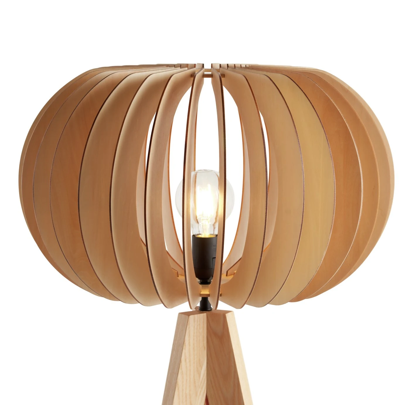 Habitat Achille Ash Wooden Tripod Floor Lamp - Oak 10 Habitat Achille Ash Wooden Tripod Floor Lamp - Oak - Image 8